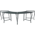 vidaXL Дървесен бенч 4 -местен 160 x 80 x 44 cm steel Сребристо сиво (42029506)