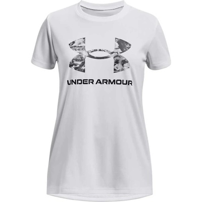 Under Armour Тениска Under Armour UA Tech Print BL SSC-WHT Бял Velikost YXS