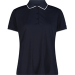 CMP Дамска поло тениска CMP Women's Polo Stretch Piquet Polo shirt - Black Blue - размер 34 (EU) (916-1606-0811)