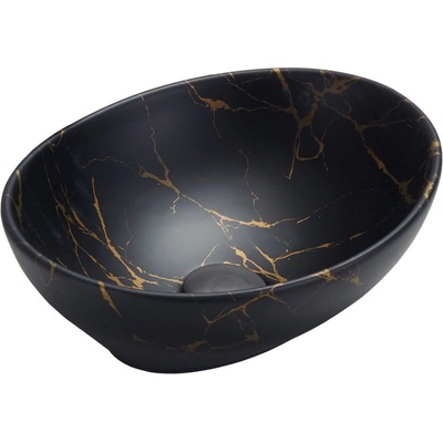 Mexen Elza Мивка върху плот 40 x 33 см, черен камък - 21014098 (21014098)