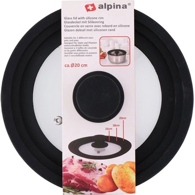 Alpina КАПАК СТЪКЛЕН alpina Ø2Осм ЧЕРЕН КАНТ