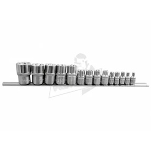 FORCE Вложки къси комплект 1/4" 3/8" 1/2" e-torx e4-24 14 броя jn62604 force 4158 (jn62604)