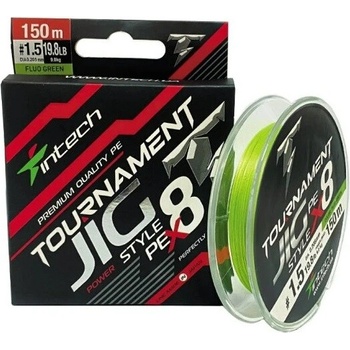 Intech Šnúra Tournament Jig Style PE X8 Lime Green 150m 0,128mm