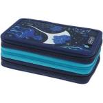 Herlitz Ученически несесер троен празен, мотиви Wimmel mix, Deep Ocean - Herlitz