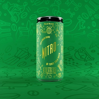 Hard Beans Nitro Tonic Cold Brew Osvěžující káva s tonikem 200 ml