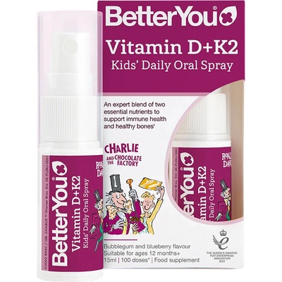 BetterYou Vitamín D3 + K2 Kids Daily Spray Orálny sprej pre deti 1+ 15 ml