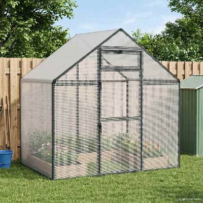 vidaXL Клетка за птици Антрацит 181, 5 x 110, 5 x 173, 5 см Сварена жица (42036856)