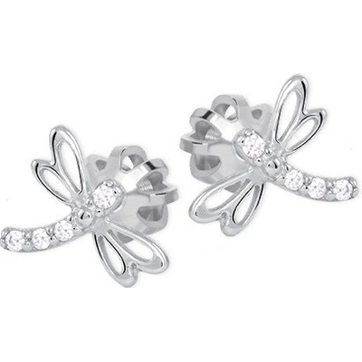 Soliter Slušivé strieborné náušnice Vážky 436 001 00515 04