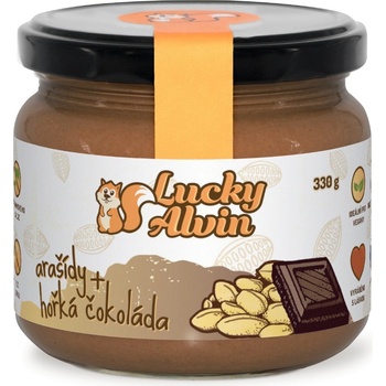 Lucky Alvin Arašidové máslo ochutené horká čokoláda 330 g