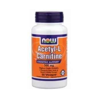 NOW Ацетил Л-Карнитин - Acetyl L-Carnitine 500 мг. - 50 капсули - NOW FOODS, NF0075