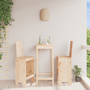 vidaXL Бар табуретки, 2 бр, 40x42x120 см, борово дърво масив (825352)