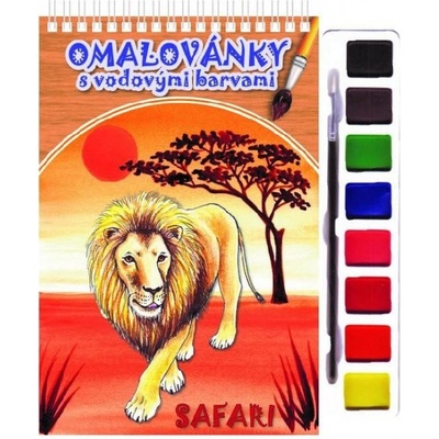 Safari Omalovánky s vodovými barvami Ing. Monika Zralá Nakladatelství Akim T.M.