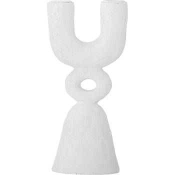 Bloomingville Свещник за класическа свещ Syra двоен 22 см бял (82061817)