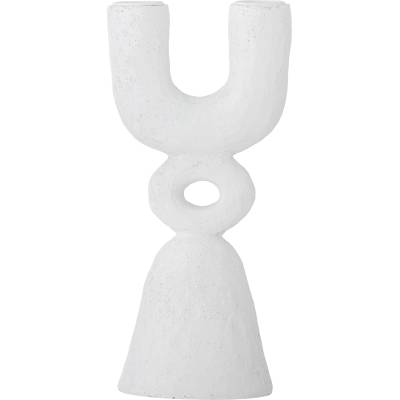 Bloomingville Свещник за класическа свещ Syra двоен 22 см бял (82061817)