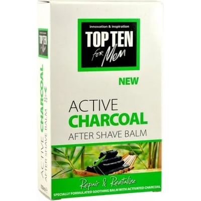TOP TEN Active Charcoal After Shave Balm - Балсам за след бръснене с активен въглен 100мл
