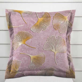 Biante Tamara s lemom TMR-001 Ginkgo lístky na staroružovom 30 x 50 cm