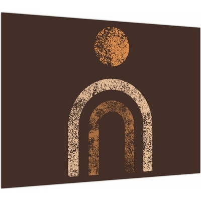 Skleněný obraz - Oranžové oblouky N⁰1, jednodílný 70x50 cm na skle