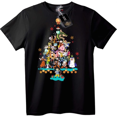 NOONEBRAND Тениска Dragon Ball Z Коледно дърво - XXS, White