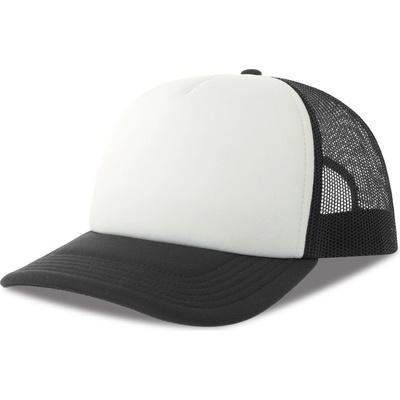 Atlantis Headwear Rapper-S 5 panelová Trucker COT33026291099-white/black Bílá/černá