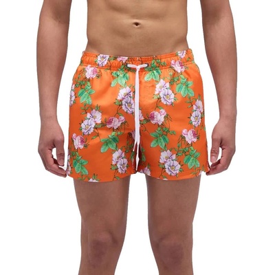 Sundek Бански гащета Sundek Elastic waist and sun flower print swimming shorts - Orange (Gerbera)