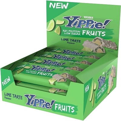 Weider Yippie! Fruits Lime Tarte Bars, 1x45 Grams/12 bars box/