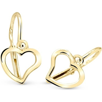 Cutie Jewellery Srdíčkové náušničky ze žlutého zlata C2760-10-X-1