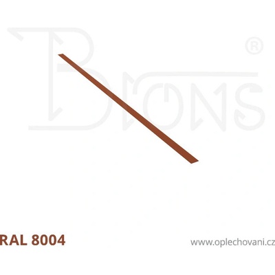 Brons Rovinný plech 50 x 2000 mm cihlově červená