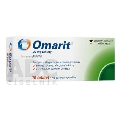 Omarit 20 mg orodispergovateľné tablety tbl.oro. 10 x 1 x 20 mg