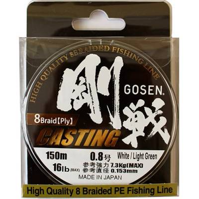 GOSEN Плетено влакно Gosen W8 Casting White/Green (945973)