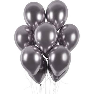 Balónky chromované vesmírně šedé lesklé průměr 33 cm 8021886129007
