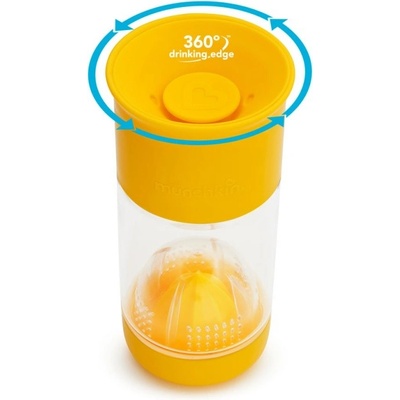 Munchkin netekoucí hrnek s infuzérem žlutá 414 ml