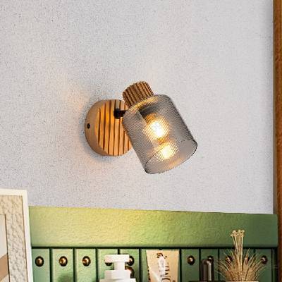 - Стенно точково осветително тяло HYGGE 1xE14/15W/230V дърво/димчато (BG2616)