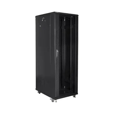 Lanberg Комуникационен шкаф, Lanberg rack cabinet 19" free-standing 47U / 800x800 self-assembly flat pack, black (FF01-8847-12B)