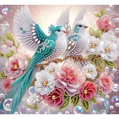 Norimpex - Puzzle Diamant painting: Birds on a branch 30x40cm - 1 - 39 piese