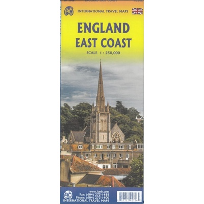 ITMB Publishing mapa England East Coast 1:250 000