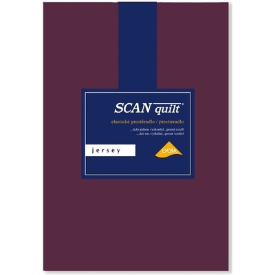 SCANquilt napínací prostěradlo jersey Elastic lycra lilkové 90x200x30