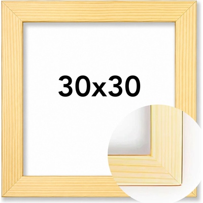 Fotorámeček Modena Rozměr: 30 x 30 cm, Barva: Přírodní, Typ zasklení: Plexi