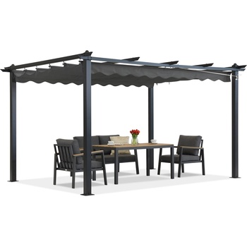 Garden Point Барбадос пергола за тераса 3х3 м Garden Point антрацит (GAP1329)