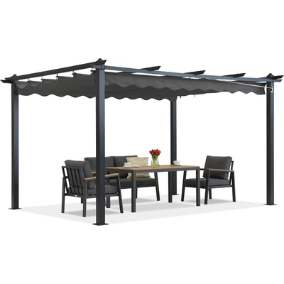 Garden Point Барбадос пергола за тераса 3х3 м Garden Point антрацит (GAP1329)