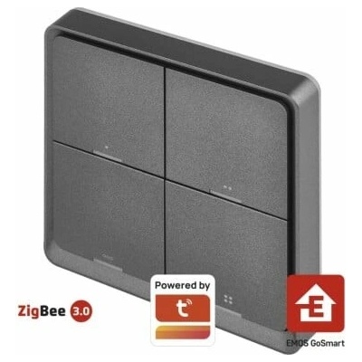 GoSmart Přenosný ovladač scén IP-2004ZB, ZigBee 3.0, 4-tlačítkový 3069050160
