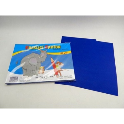Kreslící karton A4 tm.modrý 180g/50listů