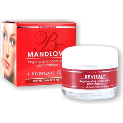 Vivaco Body Tip pleťový krém noční s Q10 a mandlovým olejem 50 ml