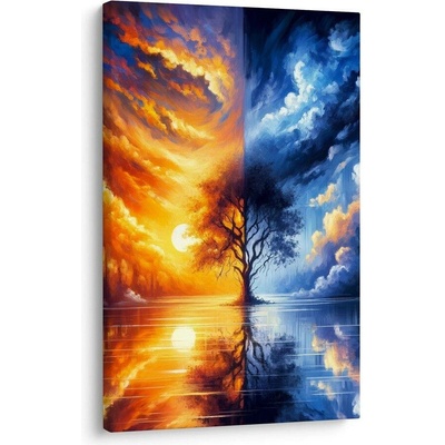 Obraz strom života mezi dnem a nocí - 80x120