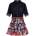 Guess Комбинирана рокля с деним и тюл на цветя за момиче Guess