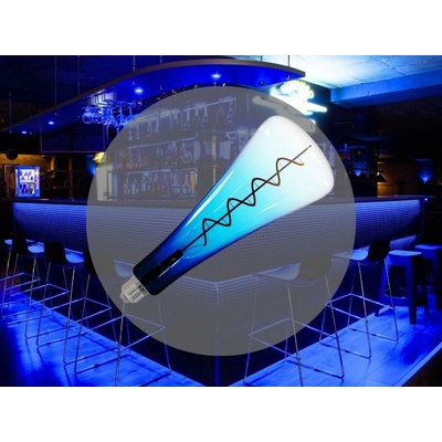 Nedes LED Žiarovka FILAMENT SHAPE T110 E27/5W/230V 1800K modrá