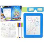 LEAN Toys Magic Illuminated 3D Whiteboard Glasses Blue