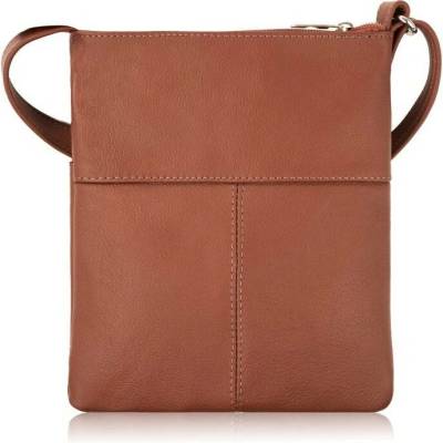 Abruzzo Světle hnědá dámská kožená taška přes rameno crossbody Virelle