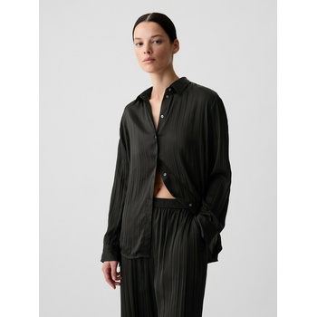 GAP Сатенена риза Boyfriend GAP GAP | Cheren | ЖЕНИ | XXS