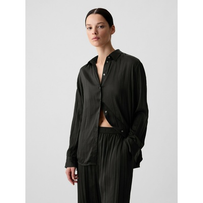 GAP Сатенена риза Boyfriend GAP GAP | Cheren | ЖЕНИ | XXS