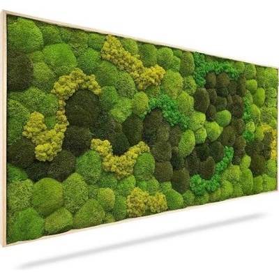 Machový obraz Light Anento, 120x60cm, drevený svetlohnedý rám